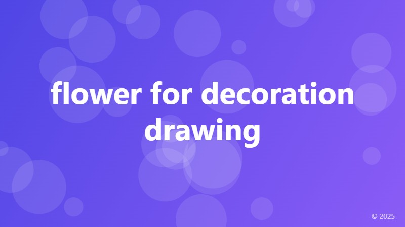flower for decoration drawing