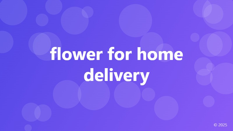 flower for home delivery