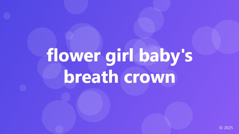 flower girl baby's breath crown