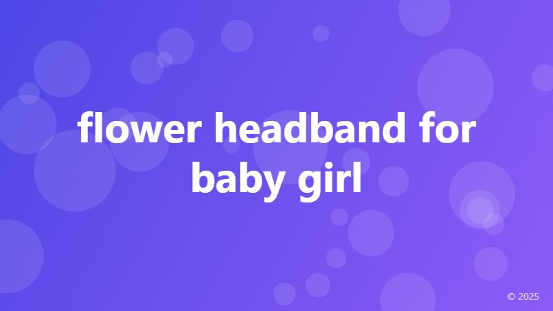 flower headband for baby girl