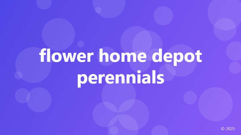 flower home depot perennials