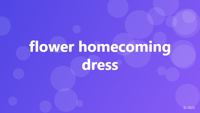 flower homecoming dress