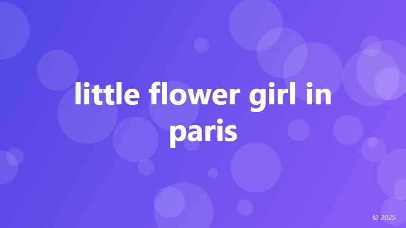 little flower girl in paris